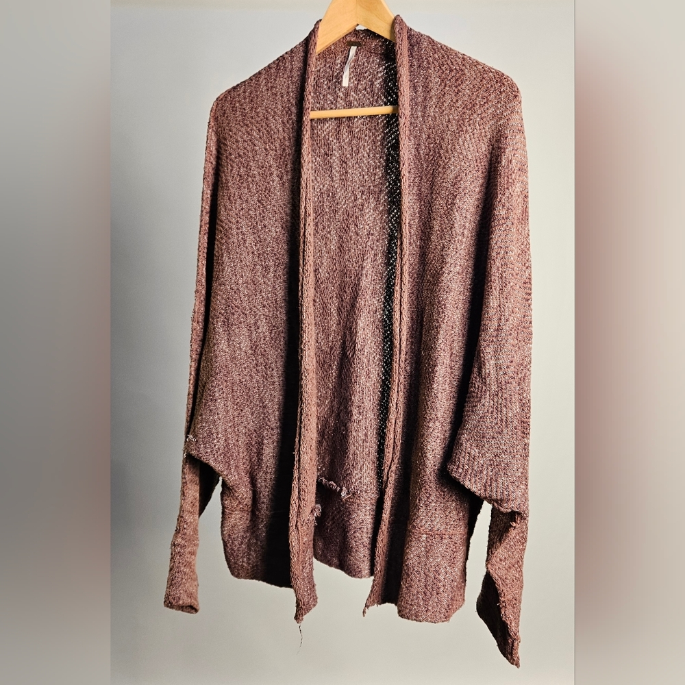Free People Knit Cardigan Size Small Mauve Blend